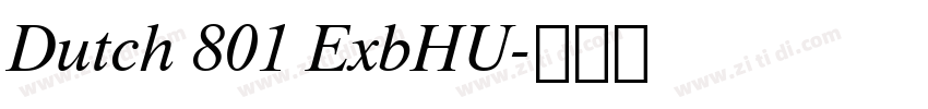 Dutch 801 ExbHU字体转换